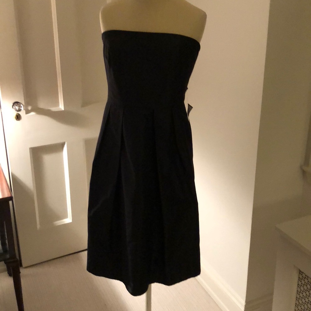 Black, strapless cocktail dress, NWT